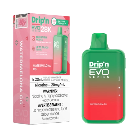 Watermelon CG Drip'n EVO 28K by Envi Toronto GTA Vaughan Ontario Canada Wicks & Wires Vape Shoppe Watermelon CG Drip'n EVO 28K by Envi Toronto GTA Vaughan Ontario Canada Wicks & Wires Vape Shoppe
