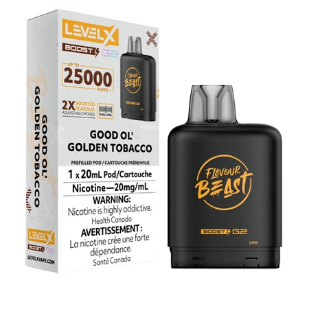 FLAVOUR-BEAST-LEVEL-X-BOOST-GOOD-OL-GOLDEN-TOBACCO-Toronto-GTA-Vaughan-Ontario-Canada-Wicks-and-Wires-Vape-Shoppe