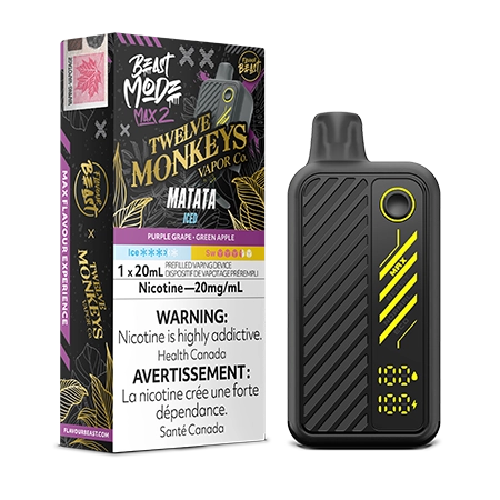 Buy Best Disposable Vape 12 Monkeys Matata Iced Flavour Beast Max 2 50K  Toronto GTA Vaughan Ontario Canada Wicks & Wires Vape Shoppe