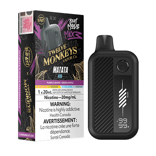 Flavour Beast Mode Max 3 Tweleve Monkeys Disposable Matata a bold grape and ripe apple flavour.