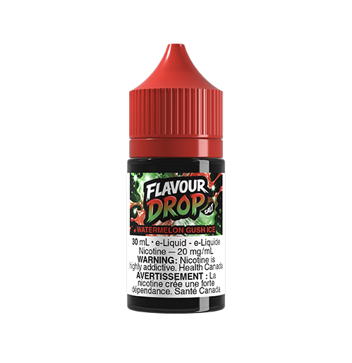Flavour Drop Nic Salt Juicy watermelon flavour layered with bright tangy sweetness and finished with a cool frosty exhale.