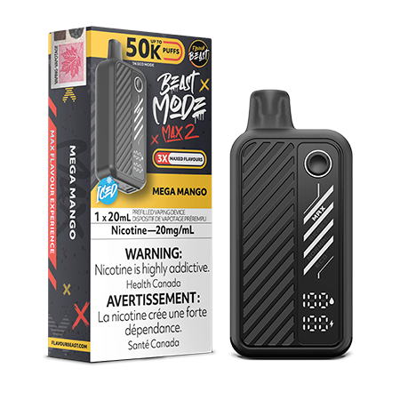 Mega Mango Passion Fruit Flavour Beast Max 2 50K Toronto GTA Vaughan  Ontario Canada Wicks & Wires Vape Shoppe
