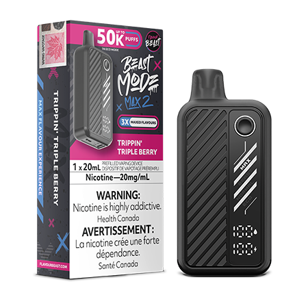 Trippin' Triple Berry Flavour Beast Max 2 50K Toronto GTA Vaughan Ontario Canada Wicks & Wires Vape Shoppe