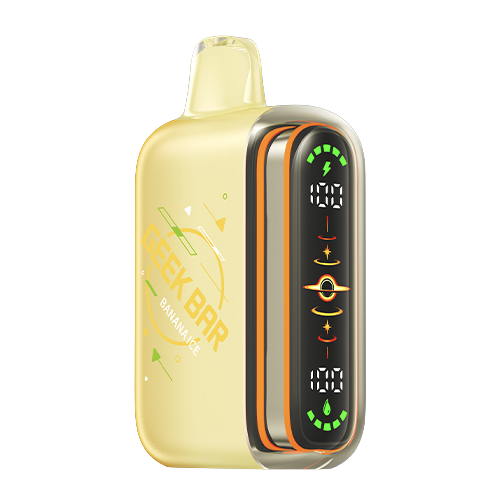 Geek Bar Pulse 2 Banana Ice Disposable Vape with up to 80,000 puffs, dual mesh coil and USB-C fast charging available at Wicks & Wires Vape Shoppe Canada