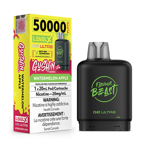 Gushin Watermelon Apple Level X G2 Ultra pod flavour