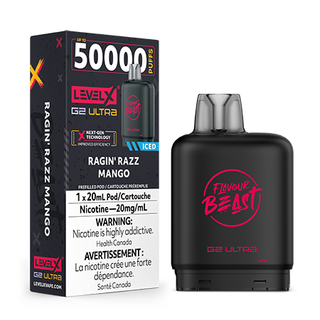 LEVELX-Boost-G2-ULTRA-FlavourBeast-Ragin-Razz-Mango-Toronto-GTA-Vaughan-Ontario-Canada-Wicks-and-Wires-Vape-Shoppe