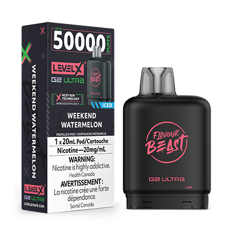 LEVELX-Boost-G2-ULTRA-FlavourBeast-Weekend-Watermelon-Ice--Toronto-GTA-Vaughan-Ontario-Canada-Wicks-and-Wires-Vape-Shoppe