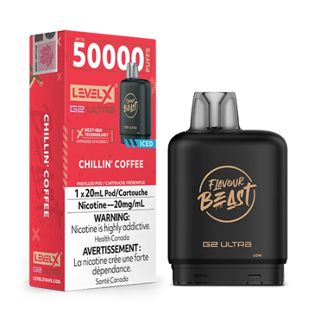 Level X G2 Ultra Pod Chillin' Coffee Iced a fresh brewed ice coffee flavour.