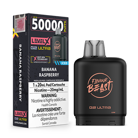 LEVELX-G2-Ultra-FlavourBeast-POD-BananaRaspberry-Toronto-GTA-Vaughan-Ontario-Canada-Wicks-and-Wires-Vape-Shoppe