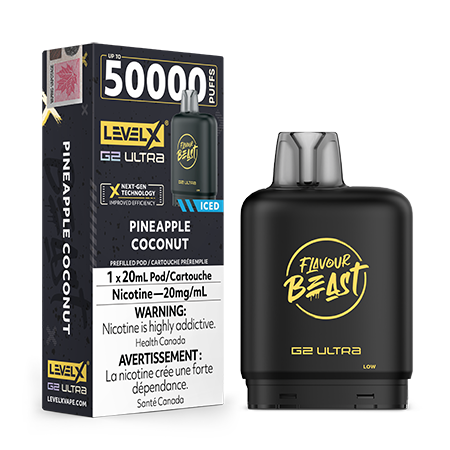 LEVELX-G2-Ultra-FlavourBeast-POD-Pineapple-Coconut-Toronto-GTA-Vaughan-Ontario-Canada-Wicks-and-Wires-Vape-Shoppe