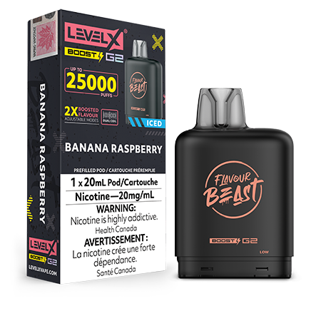 Banana_Raspberry_Iced_Level_X_Boost_G2_Toronto_GTA_Vaughan_Ontario_Canada_Wicks_&_Wires_Vape_Shoppe