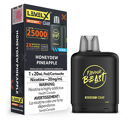 Honeydew_Pineapple_Iced_Level_X_Boost_G2_Toronto_GTA_Vaughan_Ontario_Canada_Wicks_&_Wires_Vape_Shoppe