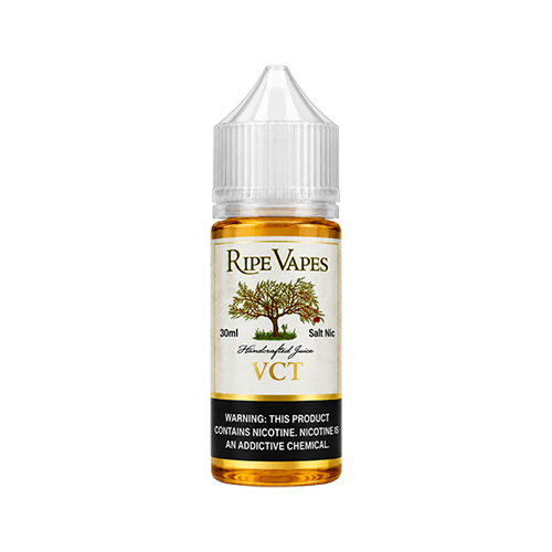 Ripe Vapes VCT Nic Salt A smooth tobacco flavour complemented by rich vanilla notes and a mellow, creamy finish.