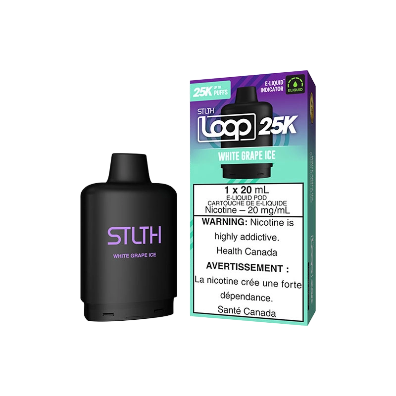 White Grape Ice LOOP 25K Pod by STLTH Toronto GTA Vaughan Ontario Canada Wicks & Wires Vape Shoppe