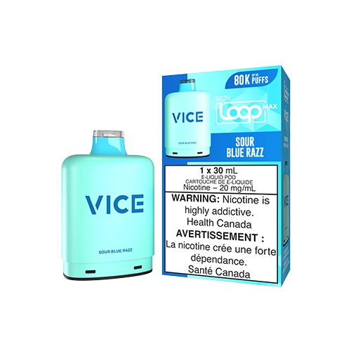 STLTH LOOP MAX x VICE Sour Blue Razz closed pod cartridge