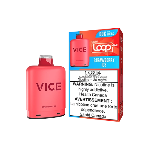 STLTH LOOP MAX x VICE Strawberry Ice closed pod cartridge