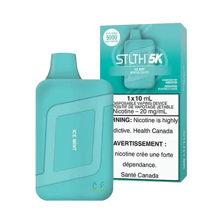 Ice Mint STLTH 5K Disposable by STLTH Toronto GTA Vaughan Ontario Canada Wicks & Wires Vape Shoppe