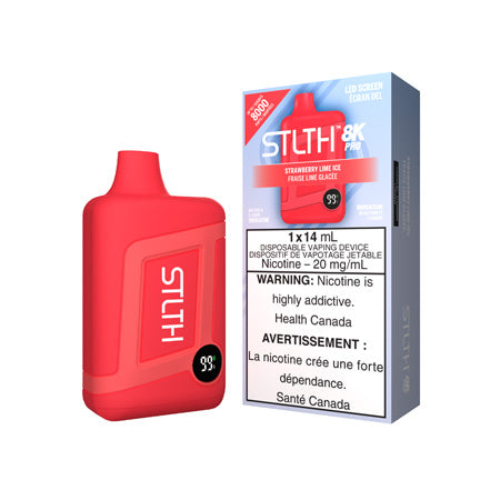 Strawberry Lime STLTH 8K Pro Disposable by STLTH Toronto GTA Vaughan Ontario Canada Wicks & Wires Vape Shoppe
