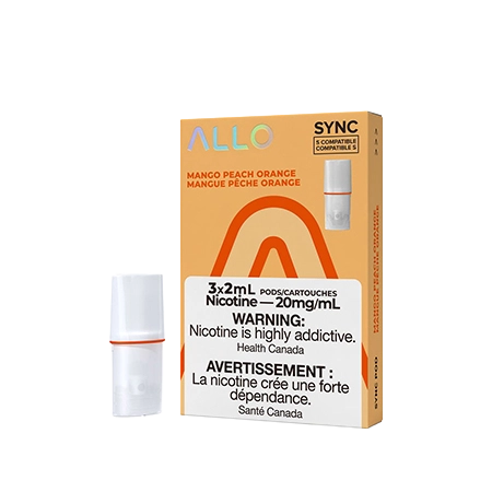 allo-sync-pod-pack-mango-peach-orange-Toronto-GTA-Vaughan-Ontario-Canada-Wicks-and-Wires-Vape-Shoppe