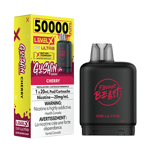 Gushin Cherry Level X G2 Ultra pod flavour