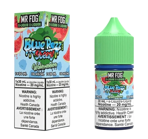 Best Nic Salt Eliquids Blue Razz Steezy Watermelon by Mr. Fog Salts Toronto GTA Vaughan Ontario Canada Wicks & Wires Vape Shoppe Best Nic Salt Eliquids Blue Razz Steezy Watermelon by Mr. Fog Salts Toronto GTA Vaughan Ontario Canada Wicks & Wires Vape Shoppe