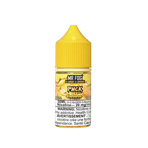 MR FOG PNCK Banana 30ml 20mg e-liquid bottle with creamy ripe banana flavour and smooth, warm finish