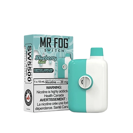 Blueberry Kiwi Mr Fog Switch Disposable Toronto GTA Vaughan Ontario Canada Wicks & Wires Vape Shoppe
