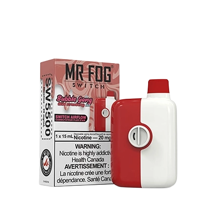 Bubble Gang Wild Strawberry Ice Mr Fog Switch Disposable Toronto GTA Vaughan Ontario Canada Wicks & Wires Vape Shoppe