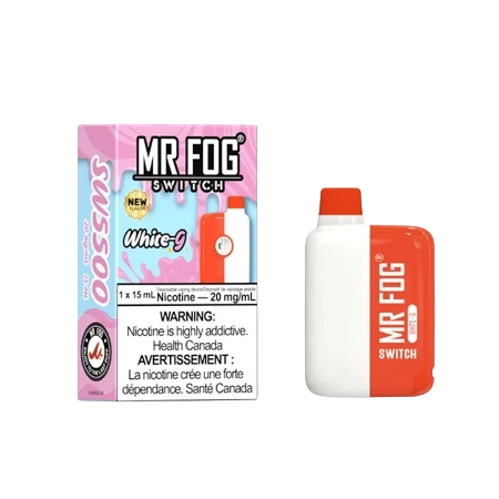 White G Mr Fog Switch Disposable Toronto GTA Vaughan Ontario Canada Wicks & Wires Vape Shoppe