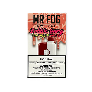 Bubble Gang Sour Apple Berry Mr Fog Switch Disposable Toronto GTA Vaughan Ontario Canada Wicks & Wires Vape Shoppe