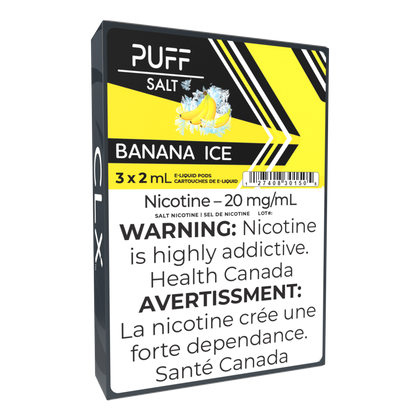 Puff Salts Banana Ice CLX Pods by CLX Toronto GTA Vaughan Ontario Canada Wicks & Wires Vape Shoppe