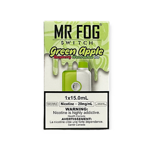 Green Apple Raspberry Watermelon Ice Mr Fog Switch Disposable Toronto GTA Vaughan Ontario Canada Wicks & Wires Vape Shoppe