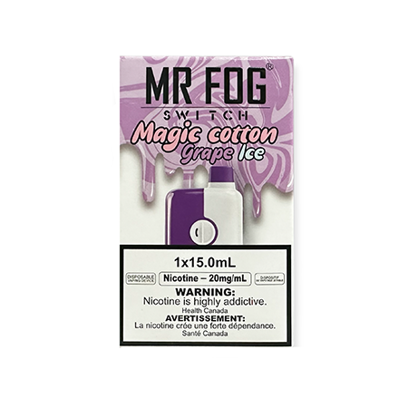 Magic Cotton Grape Ice Mr Fog Switch Disposable Toronto GTA Vaughan Ontario  Canada Wicks & Wires Vape Shoppe - WWVS