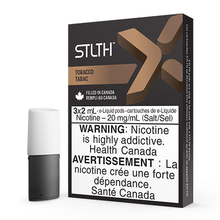 Tobacco STLTH X Pods by STLTH  Toronto GTA Vaughan Ontario Canada Wicks & Wires Vape Shoppe