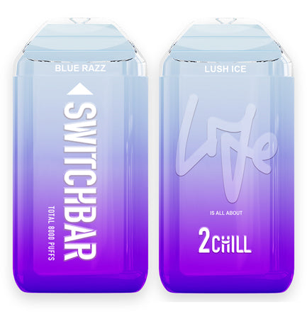 Blue Razz and Lush Ice Switch Bar Disposable Toronto GTA Vaughan Ontario Canada Wicks & Wires Vape Shoppe