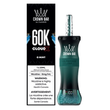 Al Fakher Crown X 60K G Mint disposable vape device with digital display and adjustable airflow design.