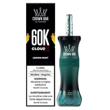 Al Fakher Crown X 60K Lemon Mint disposable vape device with digital display and adjustable airflow design.