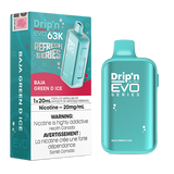 Drip’n EVO 63K disposable vape device with digital display and adjustable airflow design.
