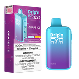 Drip’n EVO 63K disposable vape device with digital display and adjustable airflow design.