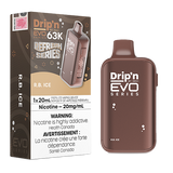 Drip’n EVO 63K disposable vape device with digital display and adjustable airflow design.