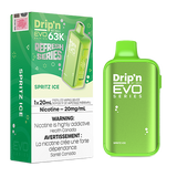 Drip’n EVO 63K disposable vape device with digital display and adjustable airflow design.