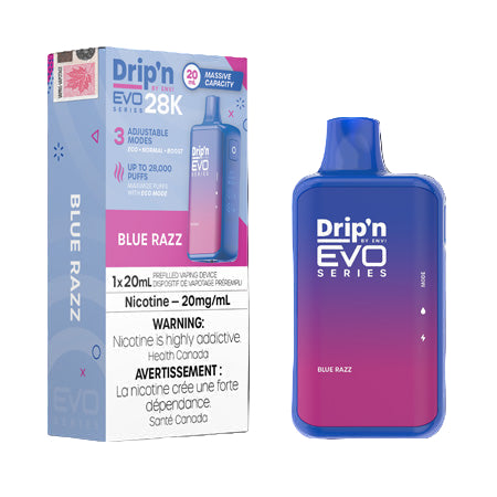 Dripn-EVO-28K-Blue Razz-Toronto-GTA-Vaughan-Ontario-Canada-Wicks-and-Wires-Vape-Shoppe