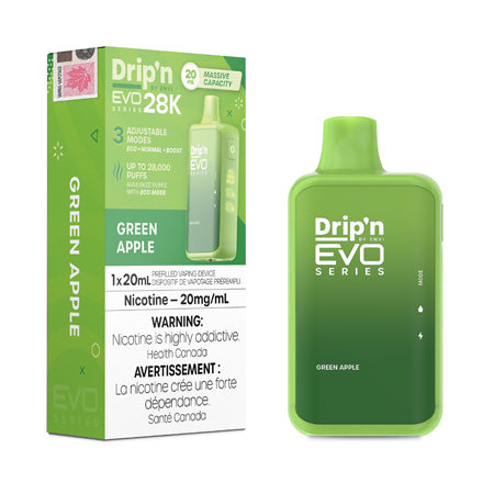 Dripn-EVO-28K-Green-Apple-Toronto-GTA-Vaughan-Ontario-Canada-Wicks-and-Wires-Vape-Shoppe