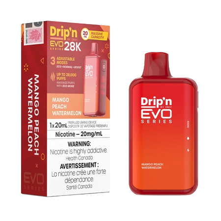 Dripn-EVO-28K-Mango-Peach-Watermelon-Toronto-GTA-Vaughan-Ontario-Canada-Wicks-and-Wires-Vape-Shoppe