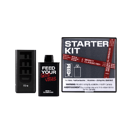 Brisky Classic Red Feed Starter Kit by Feed Toronto GTA Vaughan Ontario Canada Wicks & Wires Vape Shoppe