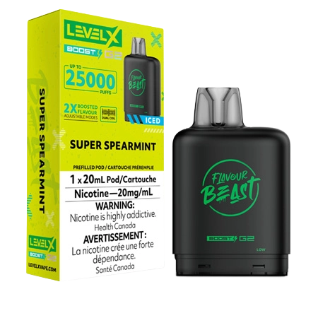 FLAVOUR-BEAST-LEVEL-X-BOOST-SUPER-SPEARMINT-Toronto-GTA-Vaughan-Ontario-Canada-Wicks-and-Wires-Vape-Shoppe