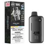 Flavour Beast Alpha 80K Atomic Apple Iced disposable featuring crisp apple flavour with an icy finish in a sleek high-capacity device.