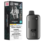 Flavour Beast Alpha 80K Extreme Mint Iced disposable vape featuring intense mint flavour with a refreshing icy finish in a sleek high-capacity design