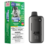 Green Apple Fruity G Flavour Beast Alpha device with crisp green apple flavour profile and sleek disposable vape design