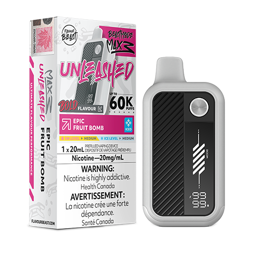 Flavour Beast Mode Max 3 Epic Fruit Bomb Iced disposable vape with mixed fruit flavour.
